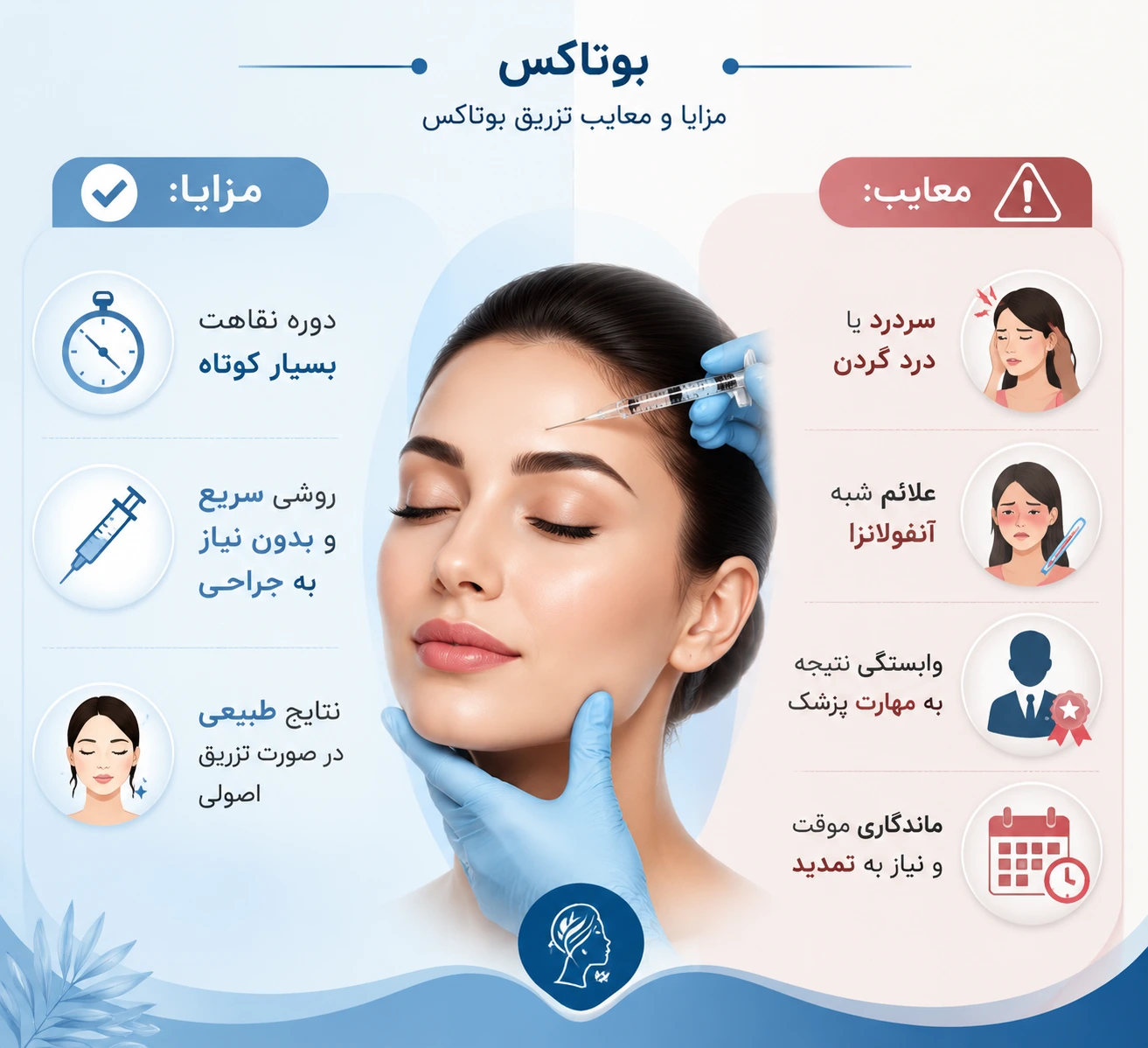 عوارض بوتاکس و مزایای آن